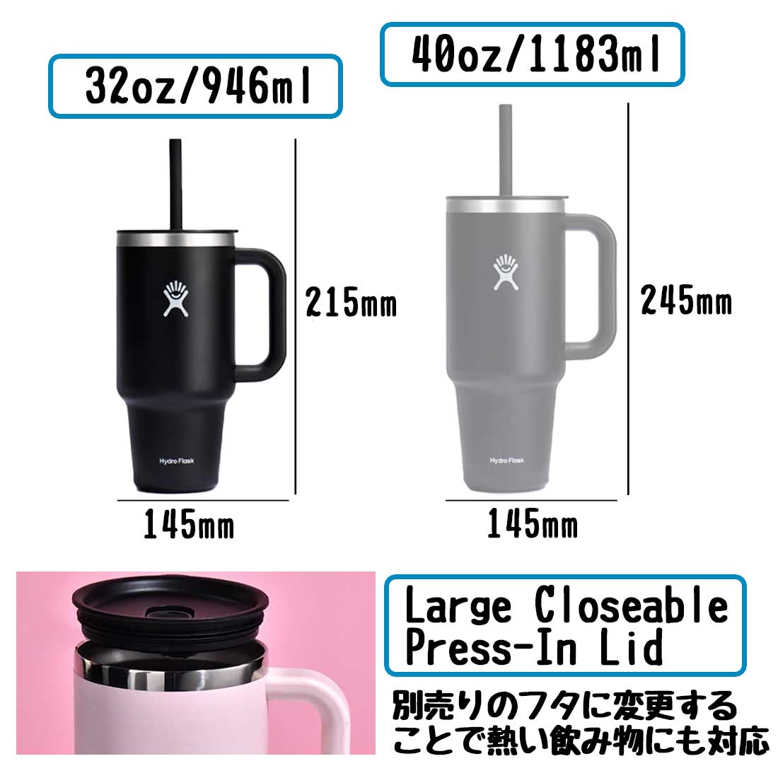 ハイドロフラスク オールアラウンド トラベル タンブラー 32oz 保温