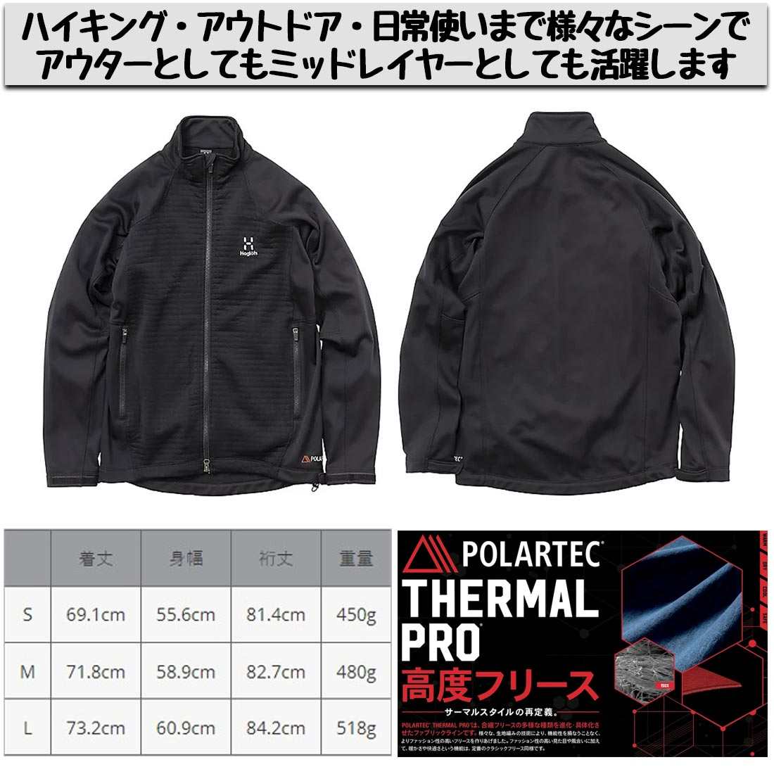 ホグロフス コンビネーション グリッド ジャケット ウエア 国内正規品