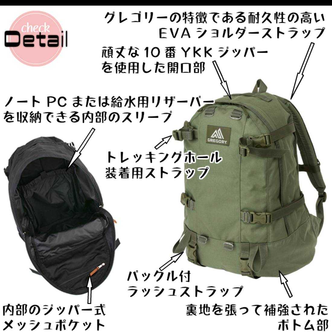 【美品】GREGORY DAY PACK／コンバットネイビー