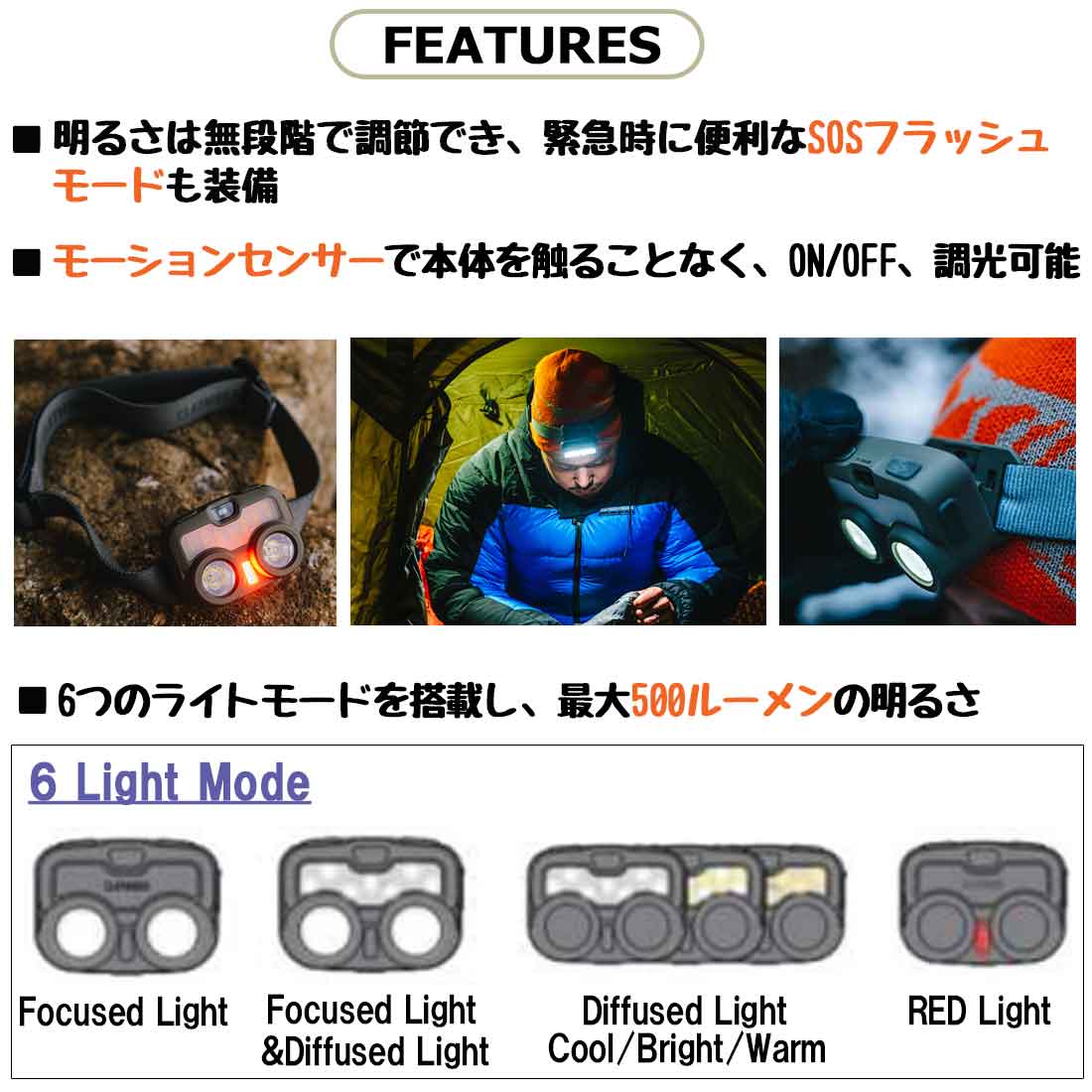 クレイモア ヘッディー 3 LED ヘッドライト 国内正規品 | 販売ブランド