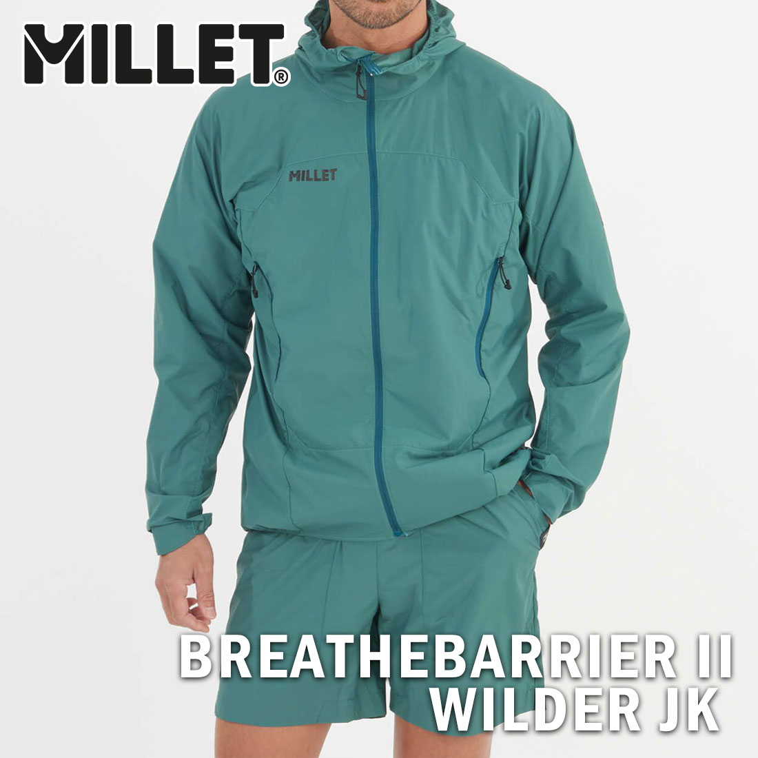 値下げ】MILLET グリーン フード付きジャケット サイズ2XL MILLET
